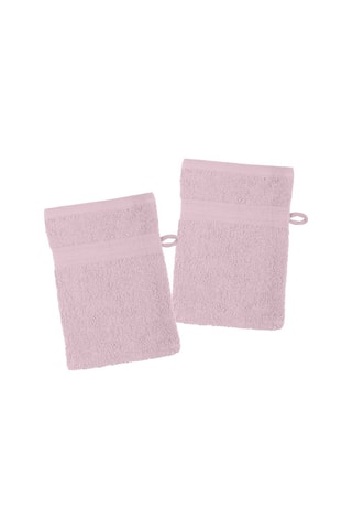 2 manoplas de baño de algodón orgánico Lagune - Rosa