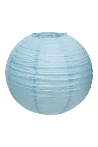 Pantalla para lámpara de techo japonesa de papel Oya - Celeste - 35 x 32 cm