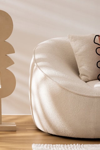 Figura decorativa Leya - Bege - 25 x 13 x 95 cm