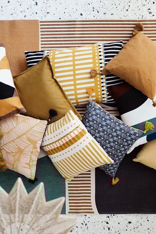 Funda de cojín Tropik - Ocre - 40 x 1,5 x 40 cm