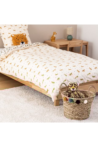 Cesto Leopard - Bege - 40 x 26 cm