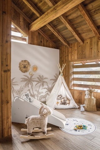 Cesta Girafe - Beige - 60,5 x 34 x 78,5 cm