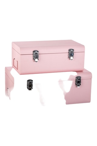 2 cajas de organización Metal - Rosa