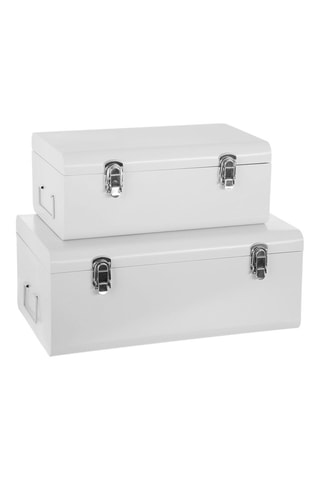 2 cajas de organización Metal - Blanco