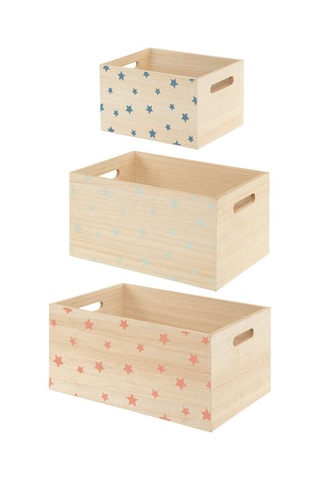 3 cajas de organización Etoile - Natural