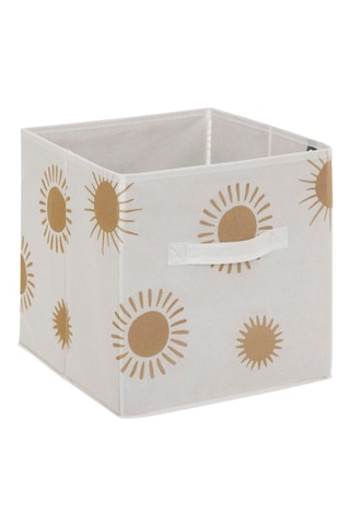 2 cajas de organización Soleil - Blanco y marrón - 29 x 29 x 29 cm