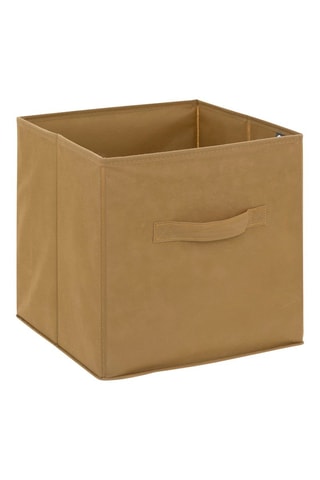 2 cajas de organización Soleil - Blanco y marrón - 29 x 29 x 29 cm