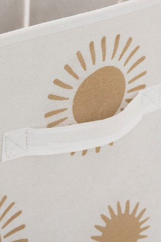 2 cajas de organización Soleil - Blanco y marrón - 29 x 29 x 29 cm