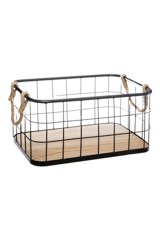 3 cajas de organización de paulonia Austin - Negro