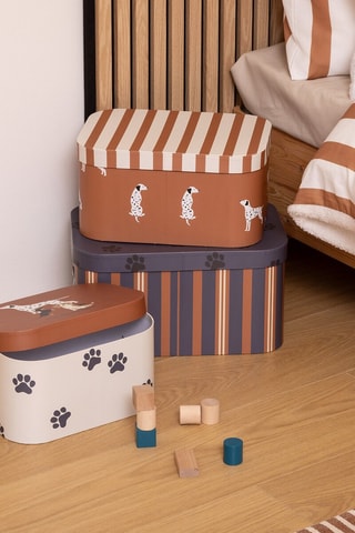 3 cajas de organización Chien - Blanco