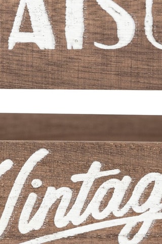 3 cajas de madera de paulonia Caf - 35,2 x 25,1 x 15 cm