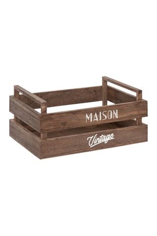 3 cajas de madera de paulonia Caf - 35,2 x 25,1 x 15 cm