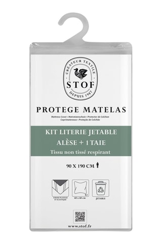 Protección de cama desechable Miley - Blanco