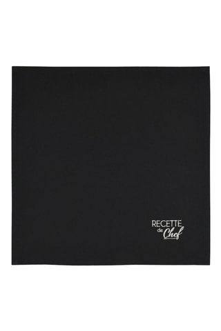 2 servilletas de tela Duo - Negro y beige