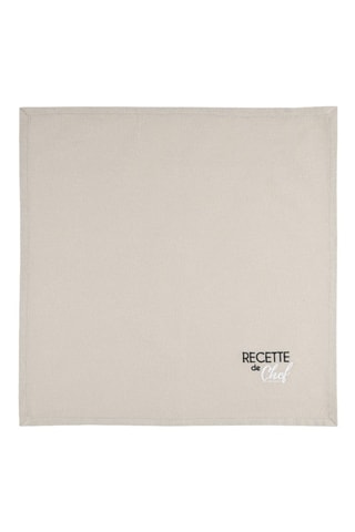 2 servilletas de tela Duo - Beige y crudo