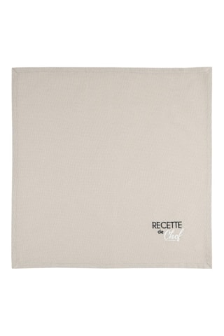 2 servilletas de tela Duo - Beige y crudo