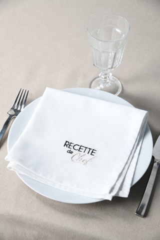 2 servilletas de tela Duo - Beige y crudo