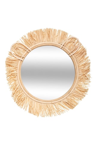 Espelho em rotim Safari - Bege - 38 x 1.5 cm