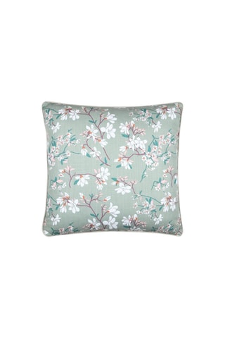 Cojín Nishio - Verde claro y blanco - 50 x 50 cm