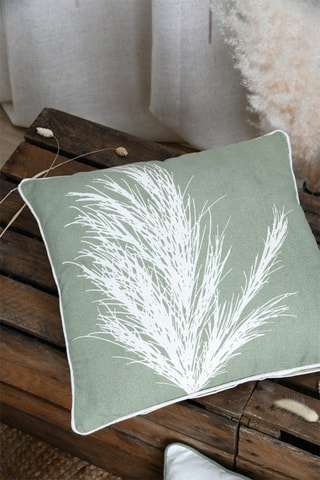 Almofada Coralia - Verde e branco - 40 x 40 cm