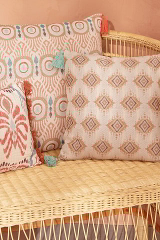 Cojín Ikat - Crudo - 38 x 38 x 10 cm