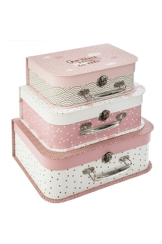 3 maletines Douceur - Rosa - 23,6 x 16,5 x 7,5 cm