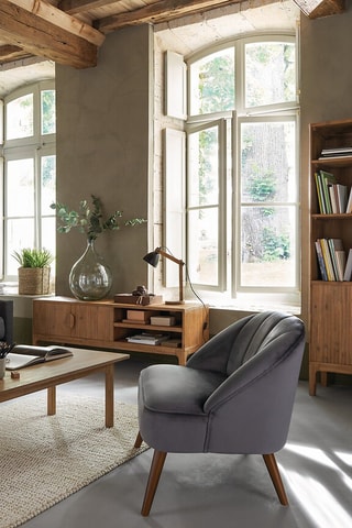 Lámpara de sobremesa de pino Cuba - Natural