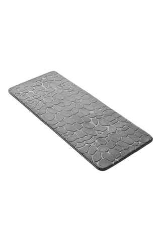 Alfombra de baño Ricochet - Antracita - 50 x 120 cm