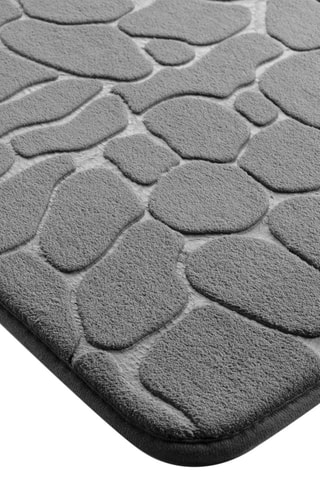 Alfombra de baño Ricochet - Antracita - 50 x 120 cm