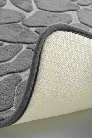 Alfombra de baño Ricochet - Antracita - 50 x 120 cm