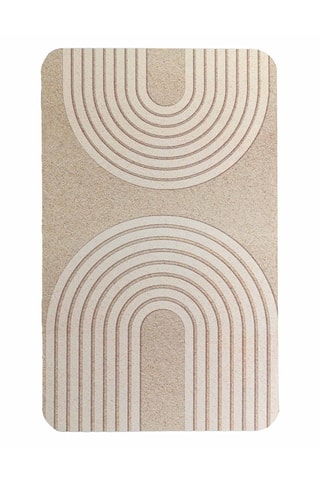 Alfombra de baño Adriel - Natural - 50 x 80 cm