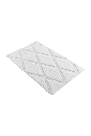 Alfombra de baño Thais - Blanco - 50 x 80 x 0,8 cm