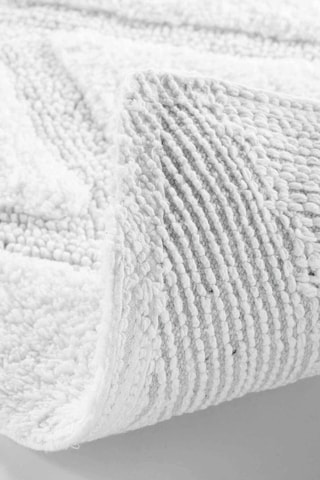 Alfombra de baño Thais - Blanco - 50 x 80 x 0,8 cm