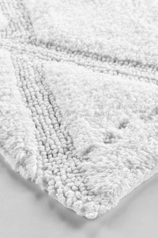 Alfombra de baño Thais - Blanco - 50 x 80 x 0,8 cm