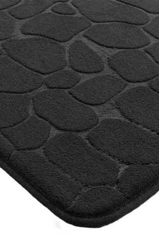 Alfombra de baño Ricochet - Negro - 50 x 120 cm