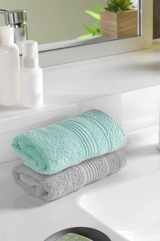 Toalla de tocador Tendresse - Aguamarina - 30 x 50 cm