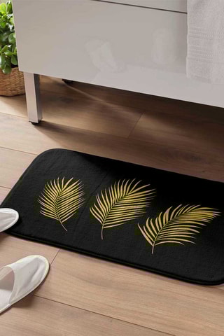 Alfombra de baño Orbella - Negro y amarillo - 45 x 75 cm