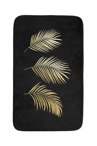 Alfombra de baño Orbella - Negro y amarillo - 45 x 75 cm