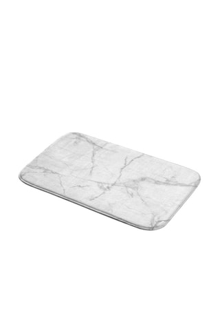 Alfombra de baño Marbre - Gris y blanco - 75 x 45 cm