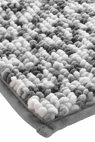 Alfombra de baño Friza - Antracita y gris - 45 x 75 cm