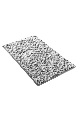 Alfombra de baño Friza - Antracita y gris - 45 x 75 cm