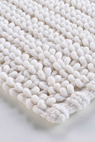 Alfombra de baño Voltis - Blanco - 50 x 80 x 0,8 cm