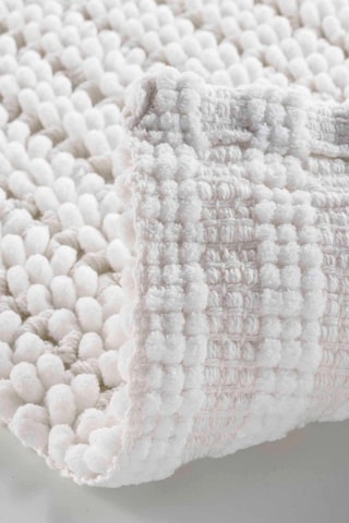 Alfombra de baño Voltis - Blanco - 50 x 80 x 0,8 cm
