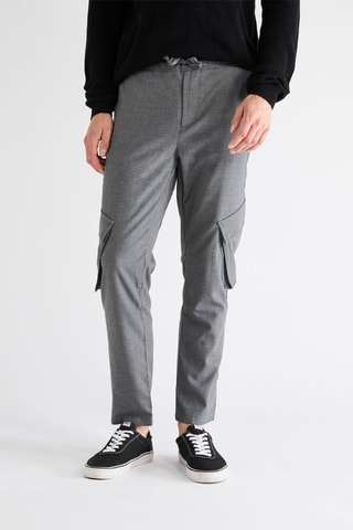 Pantalón cargo - Gris jaspeado