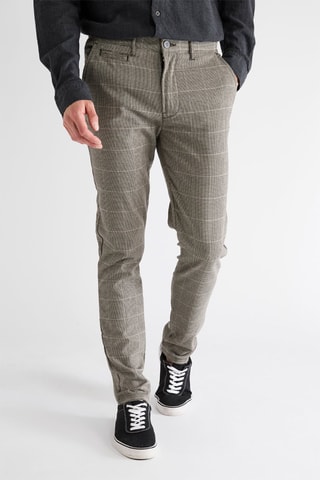 Pantalón chino - Gris y negro