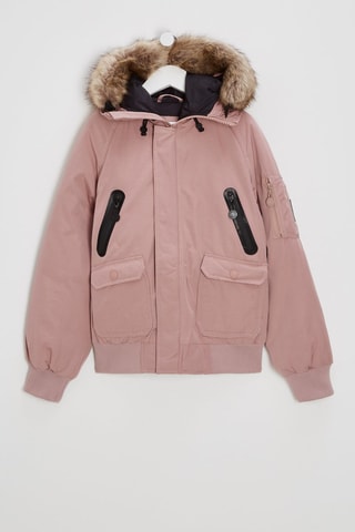 Parka con capucha - Rosa