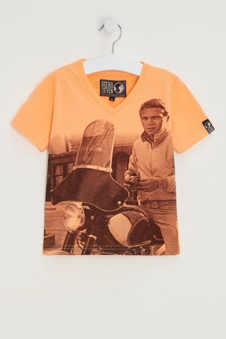 Camiseta Steve McQueen - Naranja