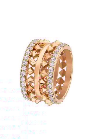 Anillo bañado en oro rosa Ulua