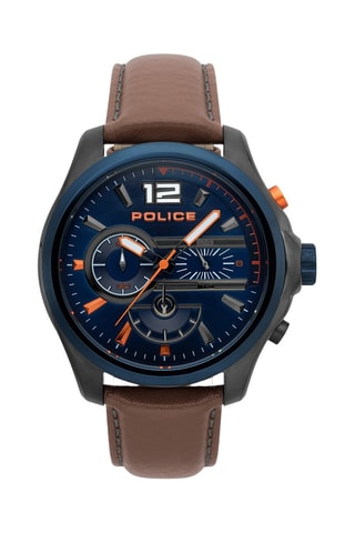 Leren Quartz Horloge - Bruin en Zwart