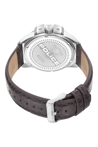 Reloj de cuarzo de piel - Marrón y plateado